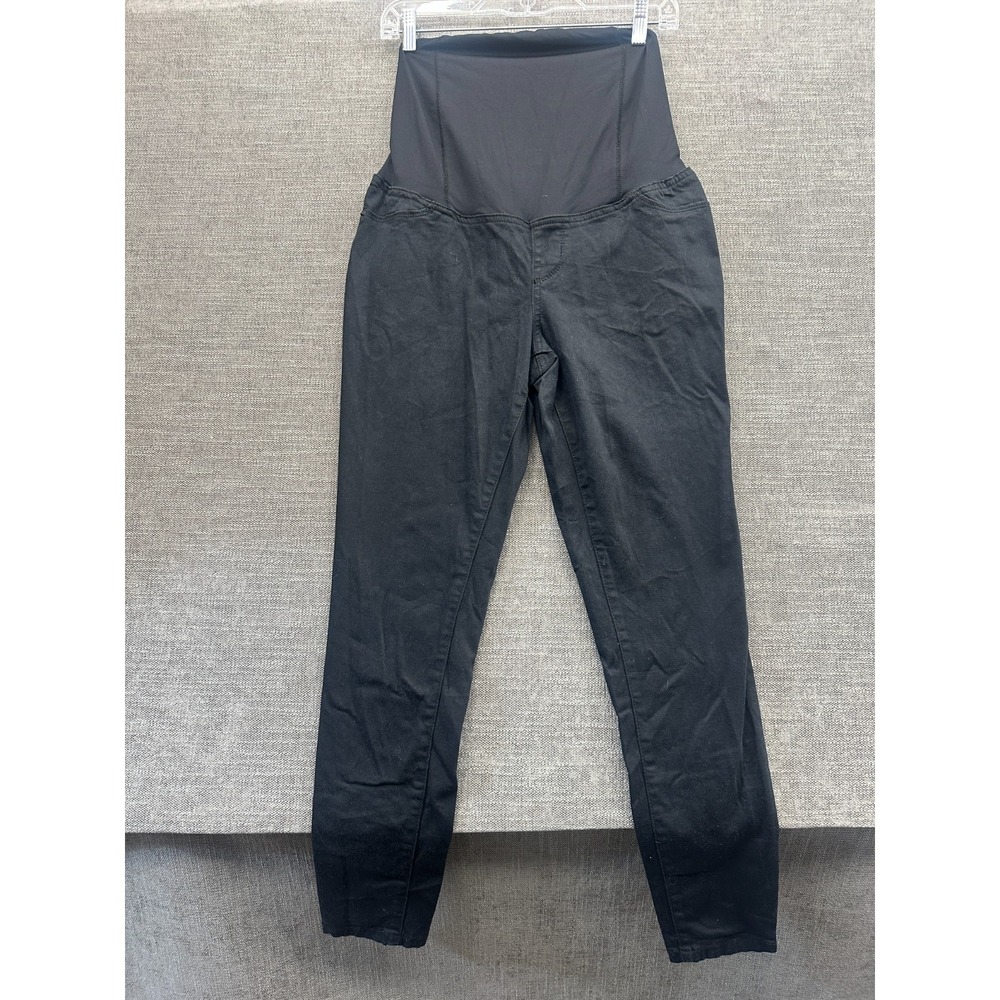 Isabel Maternity by Ingrid & Isabel Entubado Skinny Jeans Womens 4 Black Denim